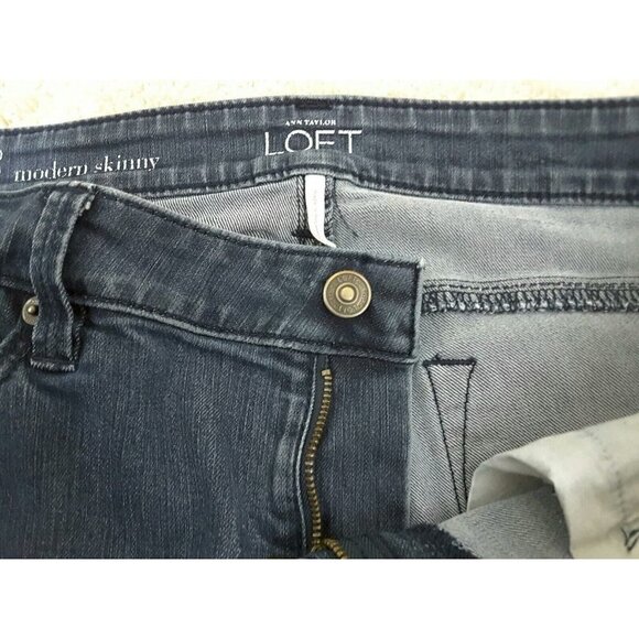 Ann Taylor LOFT ~Woman Size 8~ Blue Denim Modern Skinny Jeans Stretch. - Picture 8 of 8